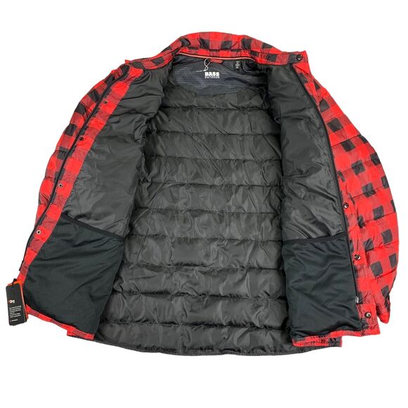 Bass Outdoor Mens Mission Plaid Field Fleece Faux-Fur Jacket Red XL - Picture 2 of 6